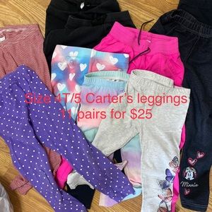 11 pairs of TODDLER 4T leggings bundle